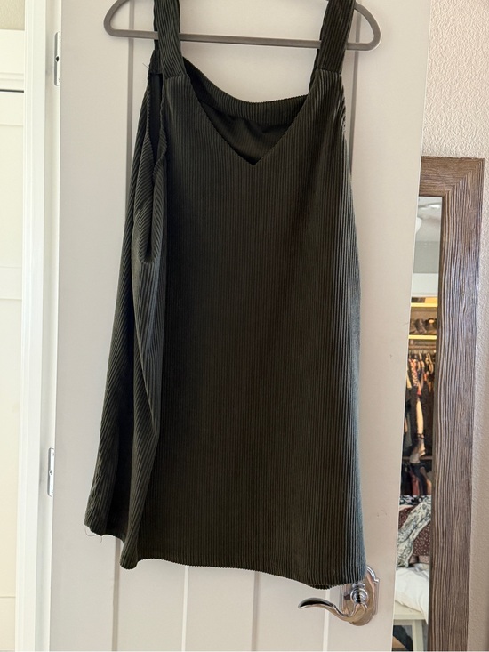 SHEIN Dresses & Skirts - SHEIN Olive Green Ribbed Mini Dress